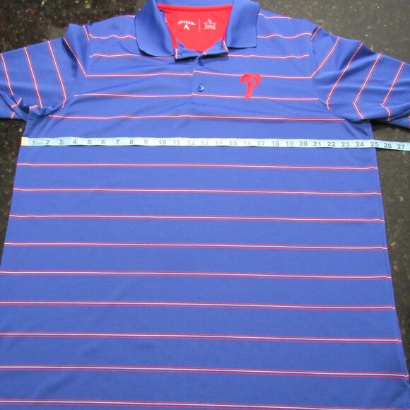 Antigua Philadelphia Phillies 2013 XL Mens Blue/Red Compass Short Sleeve Polo - Picture 6 of 15